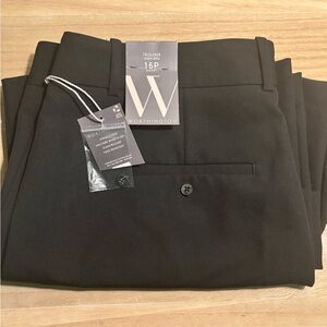 Worthington Black High-Rise Trouser Pants Size 16P